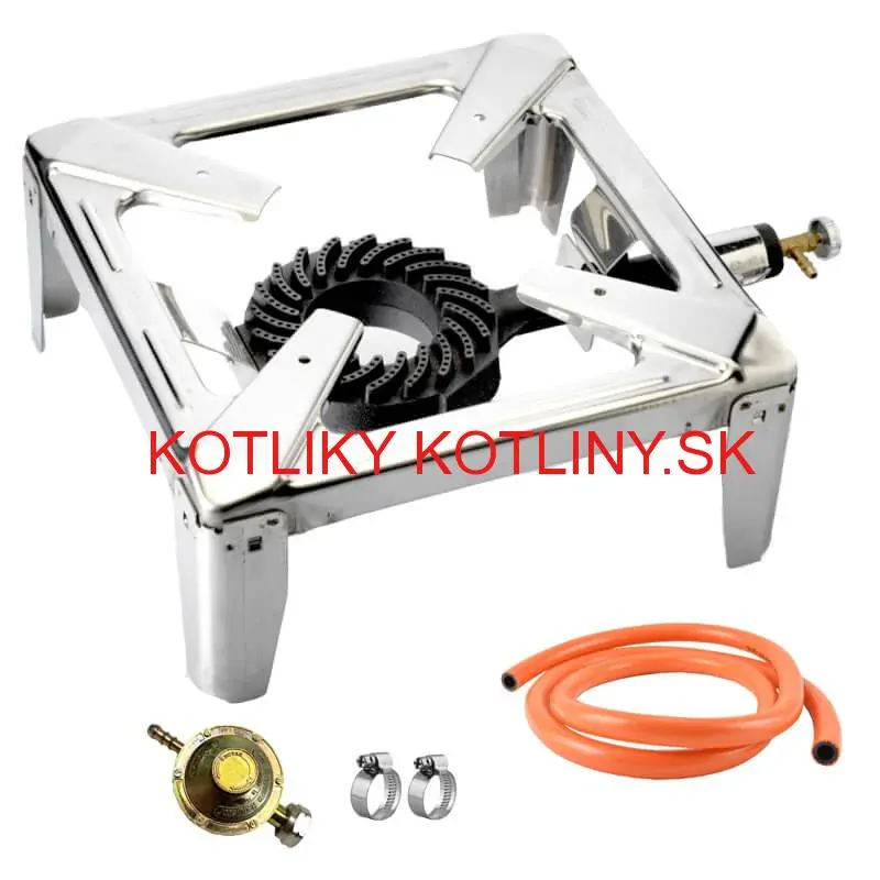 Plynový horák - varič 3,5 kW PB INOX + pripojovacie príslušenstvo
