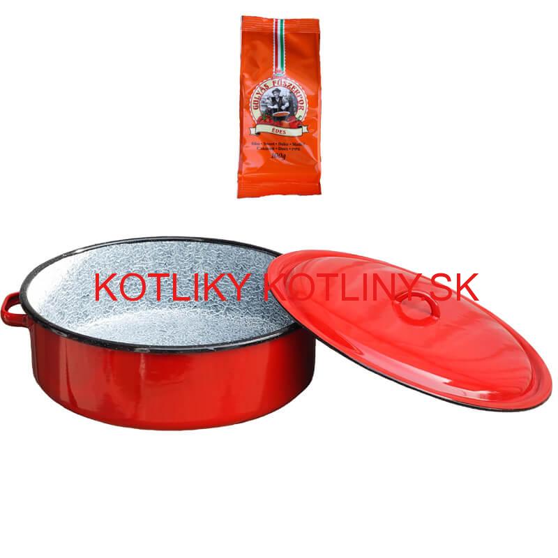 Smaltovaný kastról s pokrievkou 20 L CLASSIC + paprikové korenie na guláš