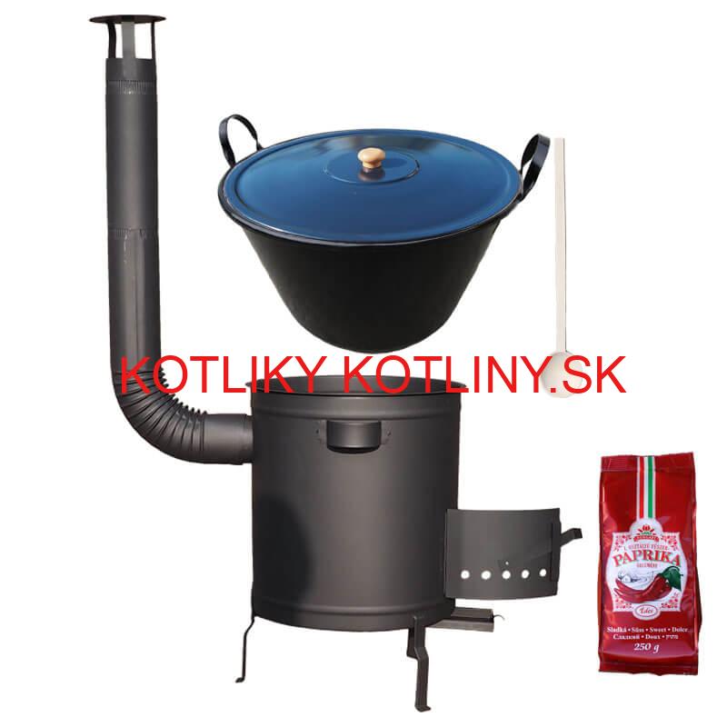 Smaltovaný kotol 60 L + hrubostenná kotlina 53 cm (1,5 mm) STRONG PLUS 600 + sladká paprika 250 g