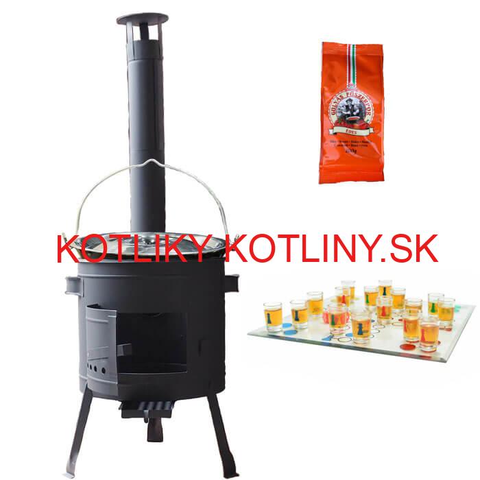 Smaltovaný kotlík 20 L (1,2 mm) + korenie + človeče pi už + nízka žiaruvzdorná kotlina 42 PLUS 600