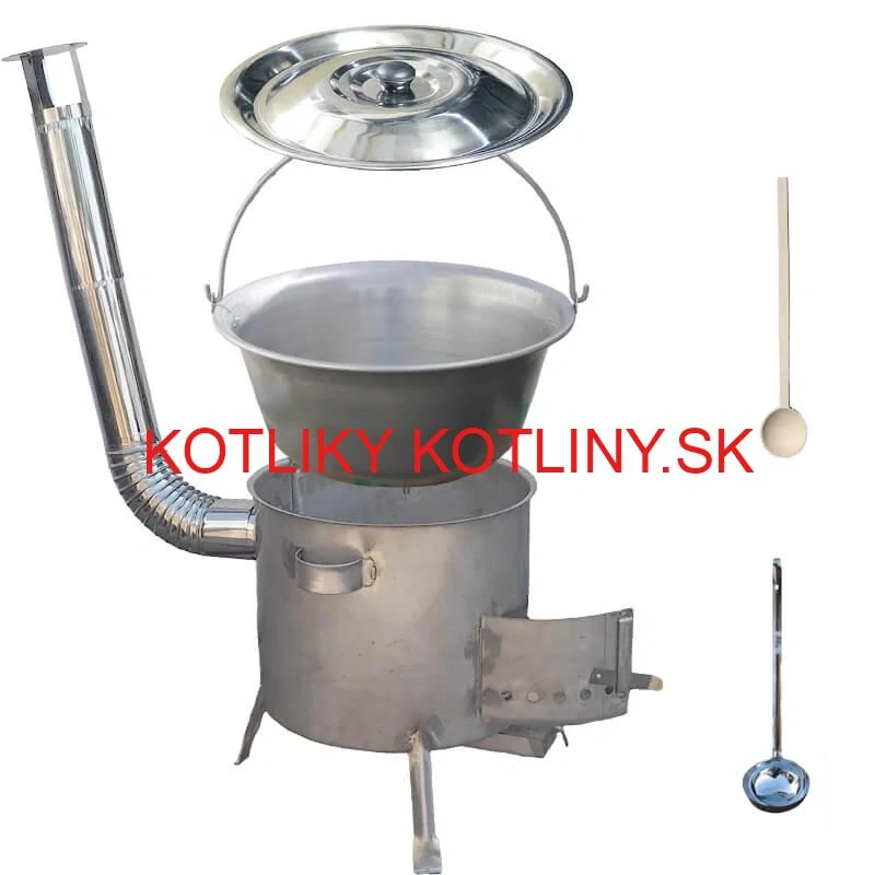 Nerezový kotlík 30 L (1,5 mm) + nerezová kotlina 45 cm (1,5 mm) STRONG CLASSIC