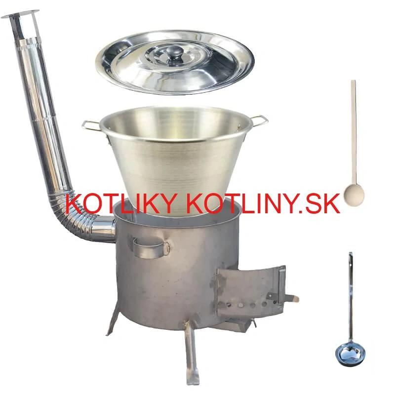 Nerezový kotol 40 L (1,2 mm) INOX + nerezová kotlina 45 cm (1,5 mm) STRONG CLASSIC