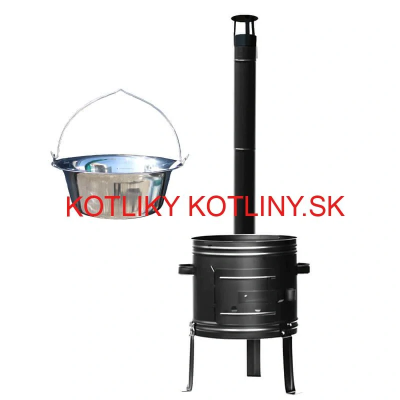 Nerezový kotlík 22 L + kovová kotlina 42 (KOV) + demontovateľné nožičky