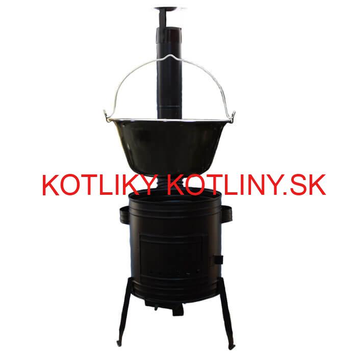 Smaltovaný kotlík 13 L (1,2 mm) + kovová kotlina 36 CLASSIC (KOV) Easy party