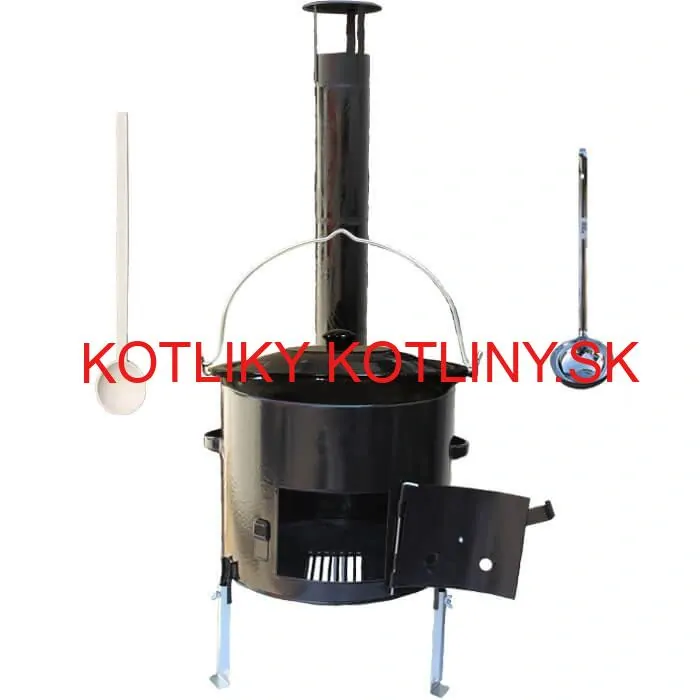 Smaltovaný kotlík 20 L (1,2 mm) + smaltovaná kotlina 42 cm + vareška a naberačka Easy party