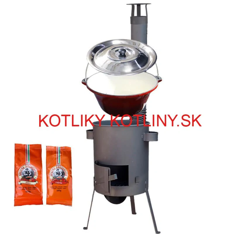 Liatinový kotlík so smaltovanou úpravou 22 L + žiaruvzdorná kotlina 42 PLUS 600 4 MM + paprikové korenie na guláš - MIX 100 g