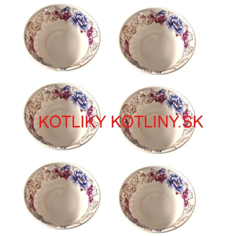 Plastová miska s kvetinovým vzorom (750 ml) – teraz v sade 6 kusov!