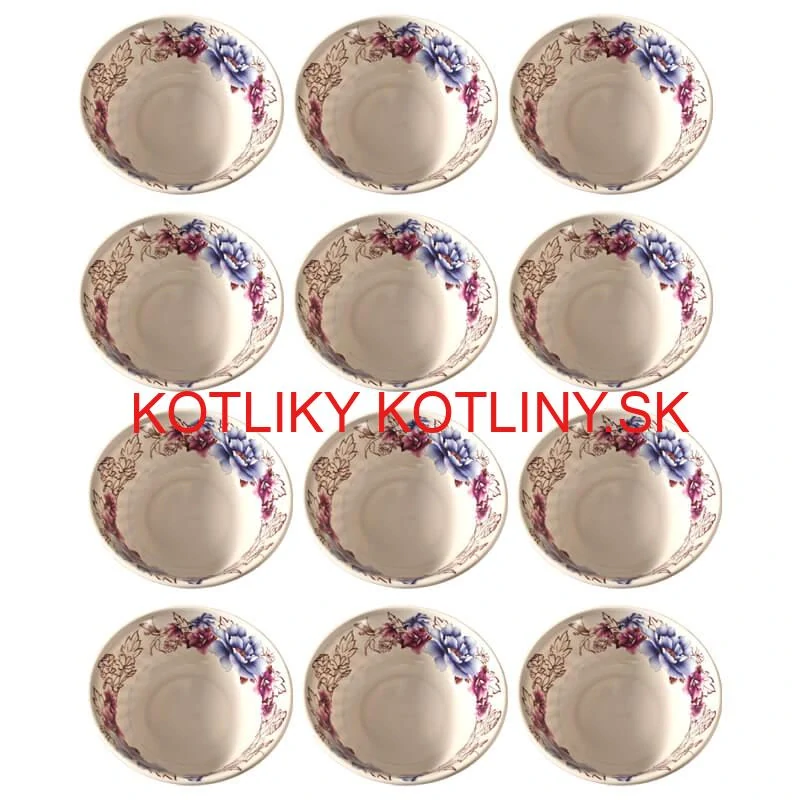 Plastová miska s kvetinovým vzorom (750 ml) – teraz v sade 12 kusov!