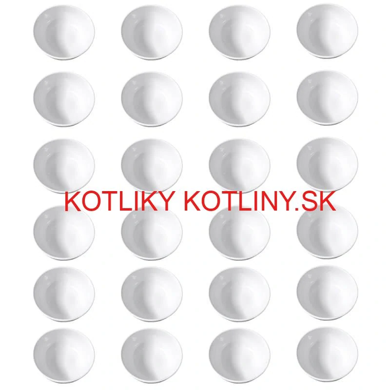 Set 24 ks: Prémiové biele misky s kamennou štruktúrou (750 ml)