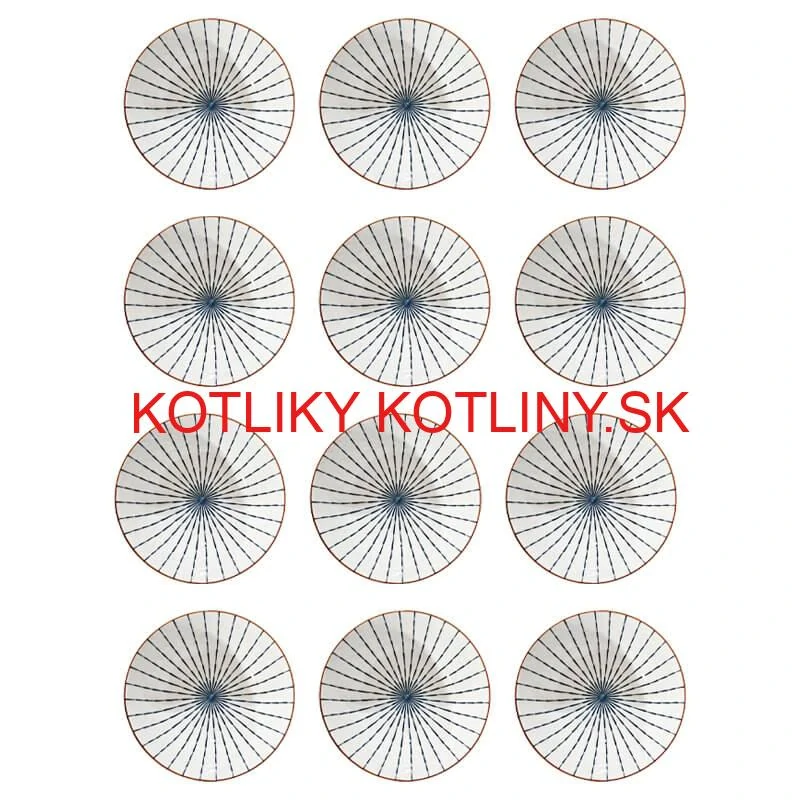 Sada 12 ks veľkých keramických misiek na guláš a polievky, 1 liter