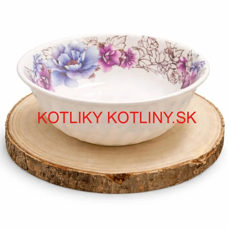 Drevený podnos z prírodného plátku dreva s kôrou Ø 20–24 cm