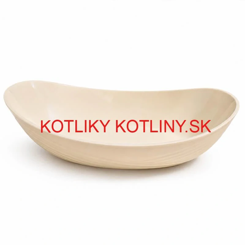 Plastová servírovacia miska loďka 28,5 cm – smotanová