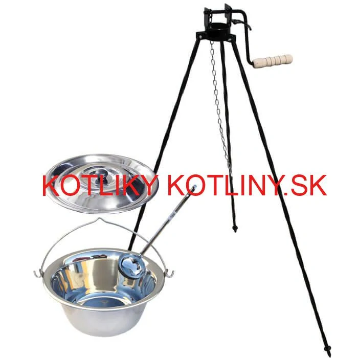 Antikorový kotlík 22 L (0,8 mm) + pokrievka + stojan s kladkou VAR