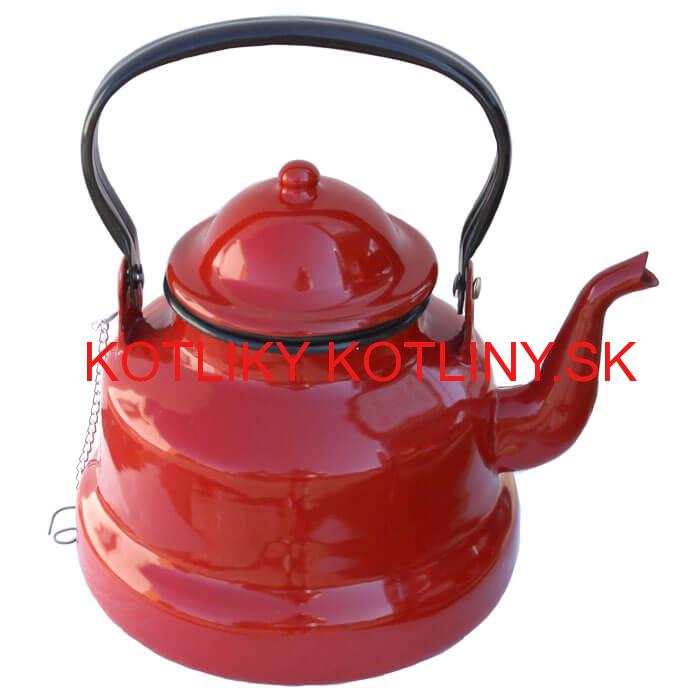 Smaltovaný čajník 3 L RED
