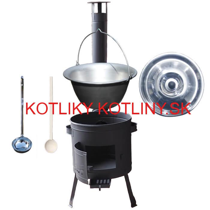 Kotlíkový gulášový set 42 PLUS 600 + nerezový kotlík 20 L (1,5 mm)
