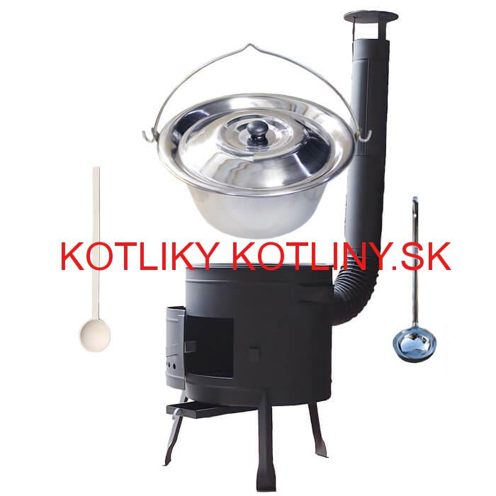 Kotlíkový gulášový set 36 PLUS 600 + nerezový kotlík 15 L (1,2 mm)