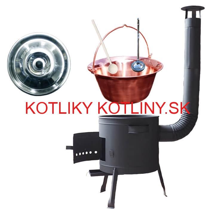 Kotlíkový gulášový set 36 PLUS 600 + medený kotlík 14 L (1,2 mm)