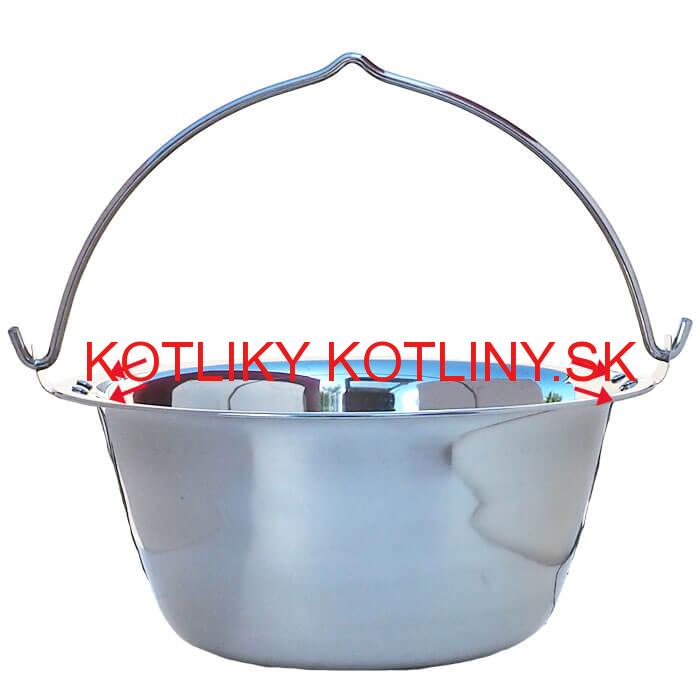 Antikorový kotlík 30 L (0,8 mm) s nitmi