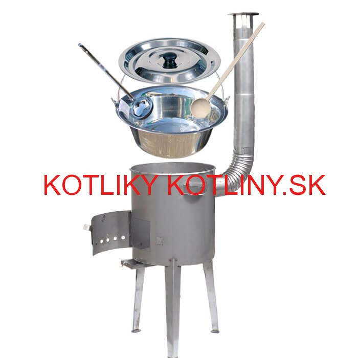 Antikorový kotlík 20 L (0,8 mm) + nerezová kotlina 42 cm LUXUS