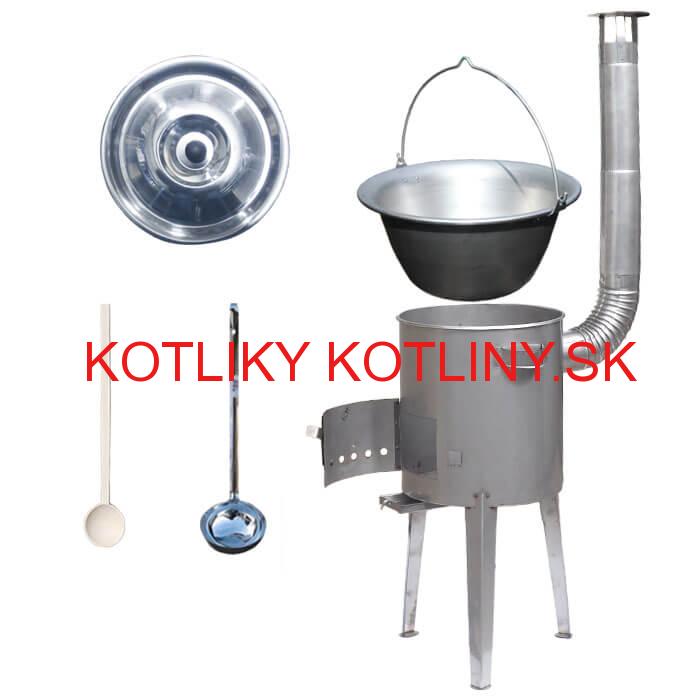 Nerezový kotlík 15 L (1,5 mm) + nerezová kotlina 36 cm LUXUS
