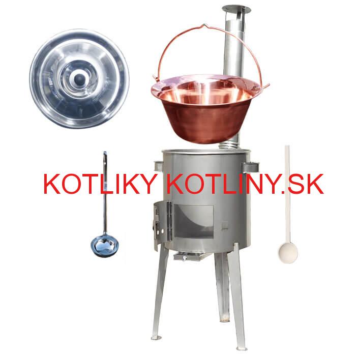 Medený kotlík 14 L (1,2 mm) + nerezová kotlina 36 cm LUXUS