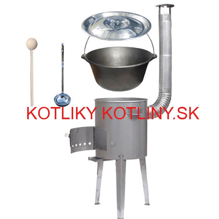 Liatinový kotlík 16 L (1 cm) + nerezová kotlina 36 cm LUXUS