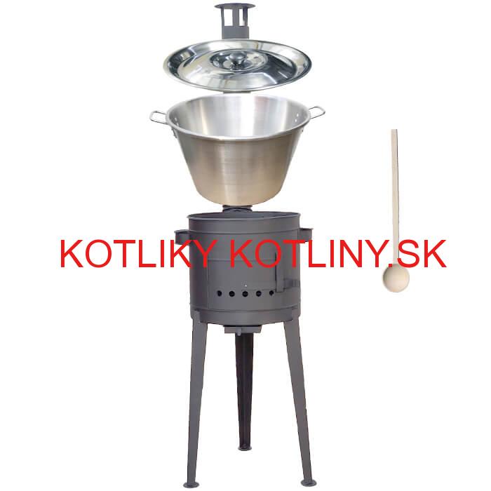 Nerezový kotol 40 L + vysoká kotlina 45 PLUS 600 (žiaruvzdorná farba)