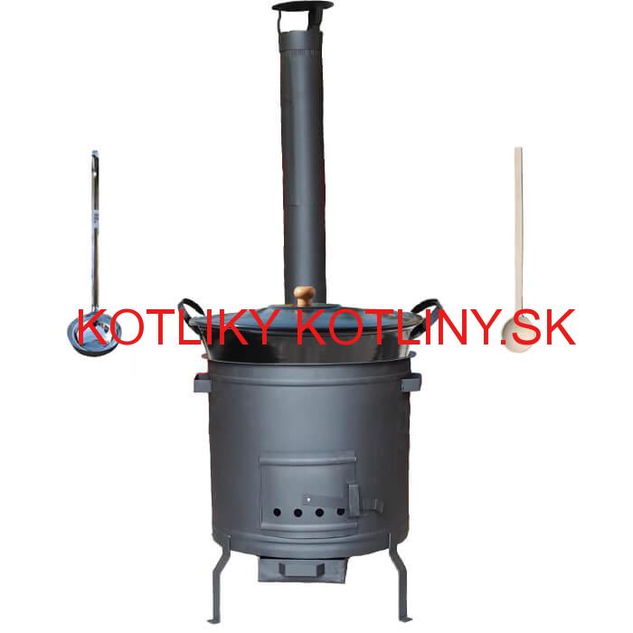 Smaltovaný kotol 70 L + žiaruvzdorná kotlina 53 cm PLUS 600