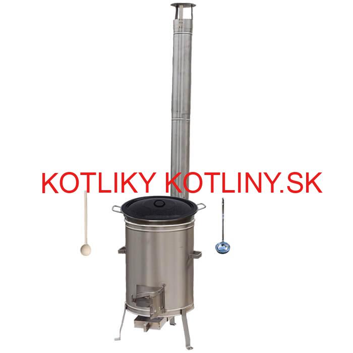 Nerezový kotol 40 L (1,2 mm) + nerezová kotlina 45 cm + vareška LUX
