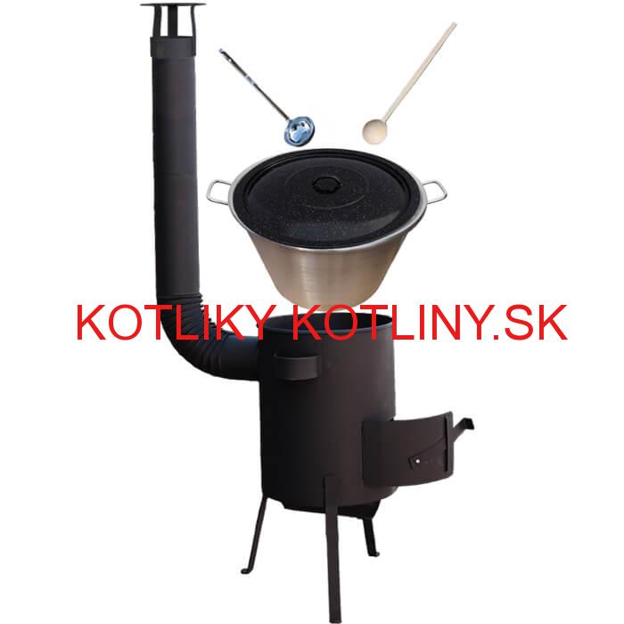 Nerezový kotol 40 L (1,2 mm) + žiaruvzdorná kotlina 45 PLUS 600 4 MM
