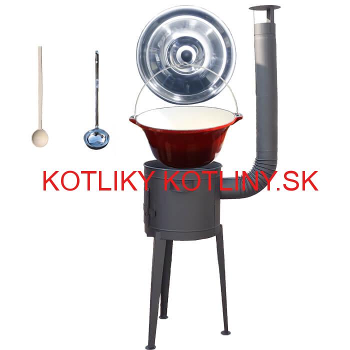Liatinový kotlík so smaltovanou úpravou 16 L + vysoká kotlina 36 PLUS 600