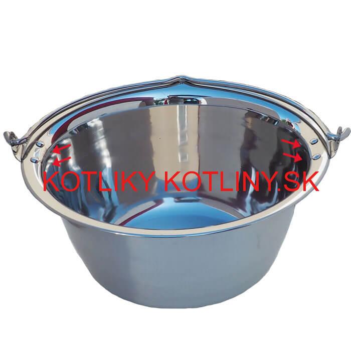 Antikorový kotlík 15 L (0,8 mm) s nitmi