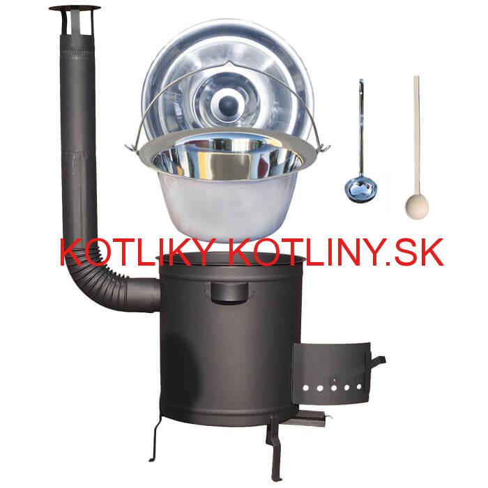 Nerezový kotlík 30 L (1,2 mm) + hrubostenná (1,5 mm) a žiaruvzdorná kotlina 45 PLUS 600