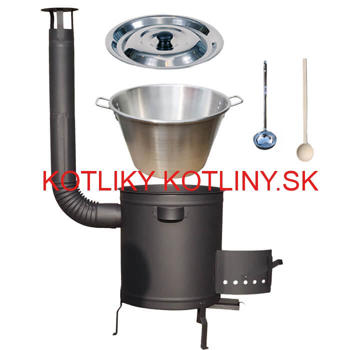 Nerezový kotol 40 L (1,2 mm) + hrubostenná (1,5 mm) a žiaruvzdorná kotlina 45 PLUS 600