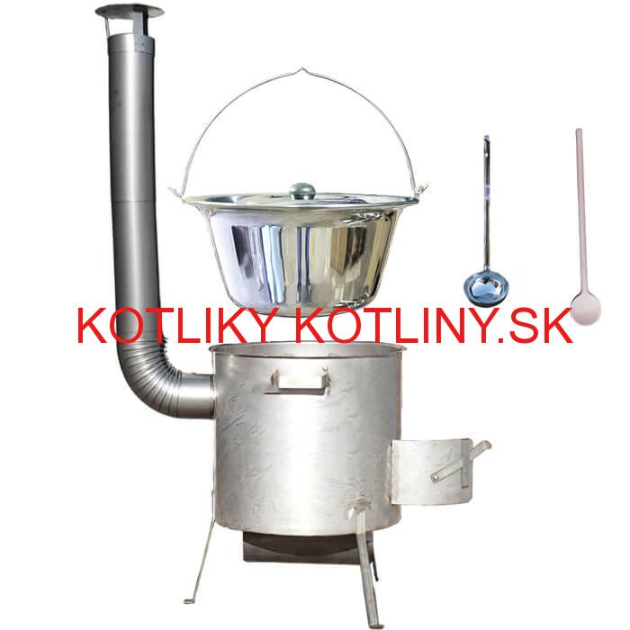 Nerezový kotlík 15 L (1,2 mm) INOX, zosilnená vysoká nerezová kotlina 36 cm KOMFORT
