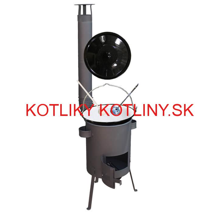 Smaltovaný kotlík 25 L + žiaruvzdorná kotlina 45 PLUS 600 4 MM