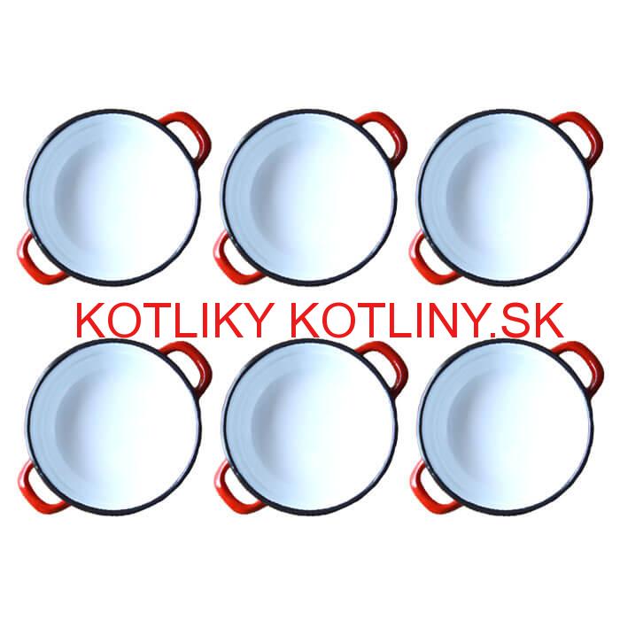 Súprava smaltovaných selských misiek 16 cm 6 ks