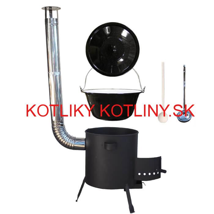 Smaltovaný kotlík 25 L + žiaruvzdorná kotlina (1 mm) 42 PLUS 600