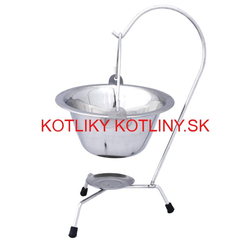 Servírovací kotlík na guláš nerezový 0,8 l + stojan