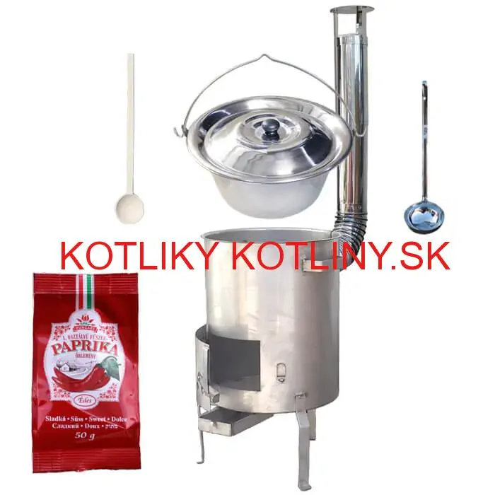 Nerezový kotlík 30 L (1,2 mm) INOX + nerezová kotlina (1,5 mm) 45 cm STRONG EXCLUSIVE