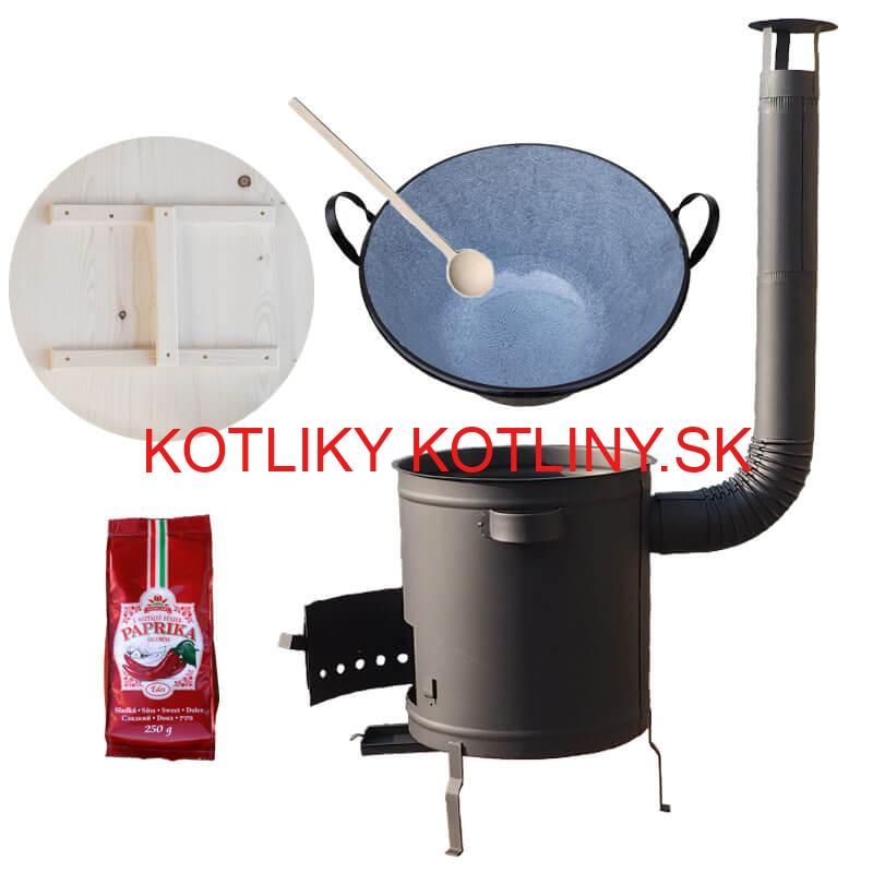 Smaltovaný kotol 100 L + hrubostenná kotlina 60 cm (1,5 mm) STRONG PLUS 600 + sladká paprika 250 g