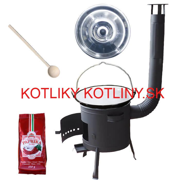 Smaltovaný kotlík 22 L (1,2 mm) + hrubostenná (1,5 mm) žiaruvzdorná kotlina BALKY STRONG 42 PLUS 600