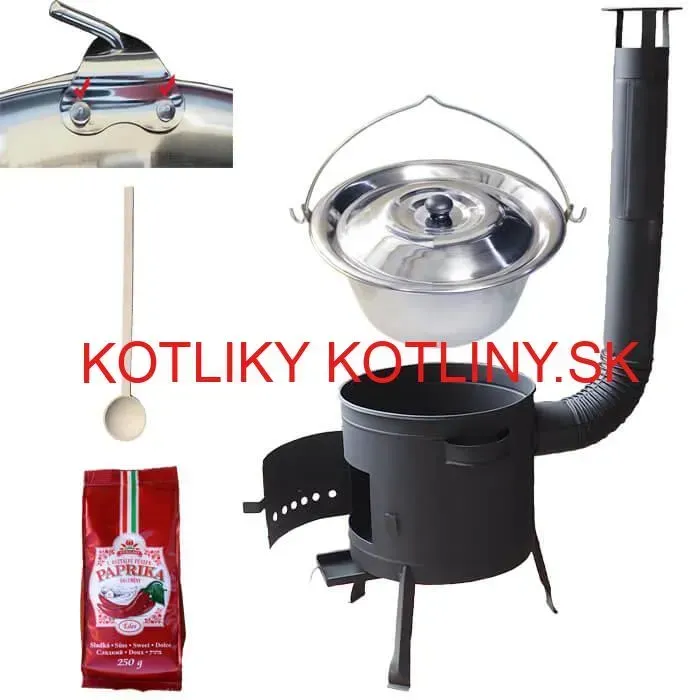 Nerezový kotlík 20 L (1,2 mm) INOX + hrubostenná (1,5 mm) žiaruvzdorná kotlina BALKY STRONG 42 PLUS 600