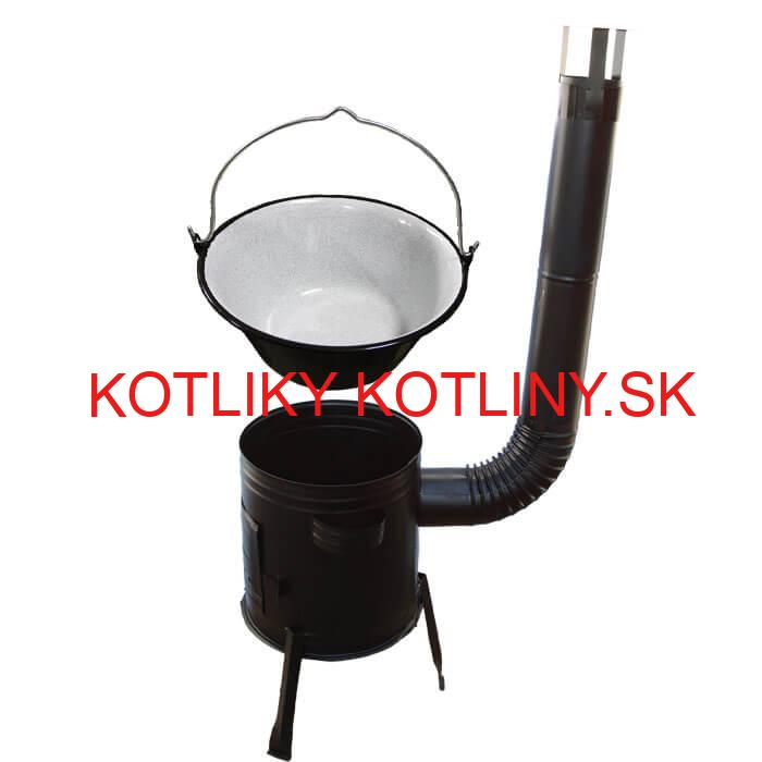 Smaltovaný kotlík 13 L (1,2 mm) + kovová kotlina 36 CLASSIC (KOV) Easy party