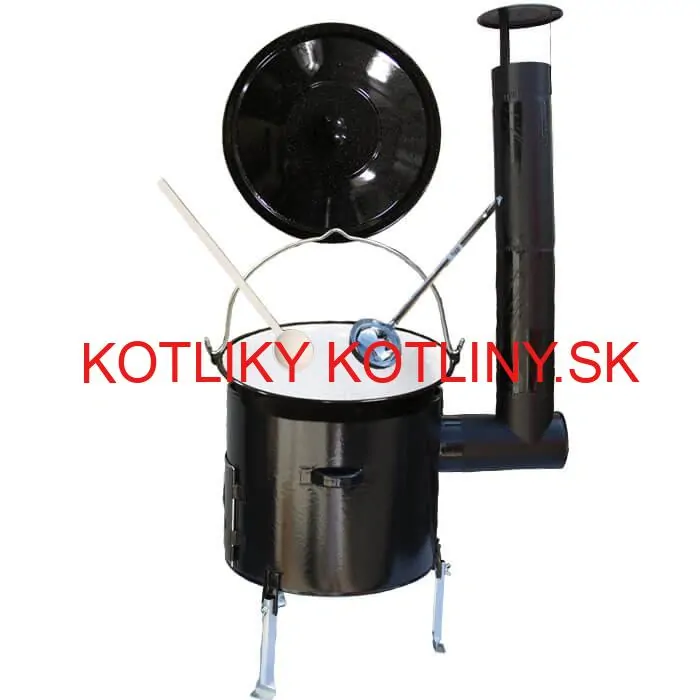 Smaltovaný kotlík 13 L (1,2 mm) + smaltovaná kotlina 36 cm + vareška a naberačka Easy party