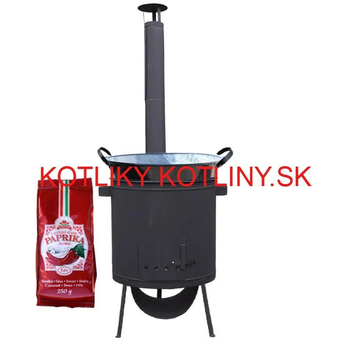 Zabíjačkový smaltovaný kotol 100 L, žiaruvzdorná kotlina 42 PLUS 600 4 MM + sladká paprika GURMÁN 250 g