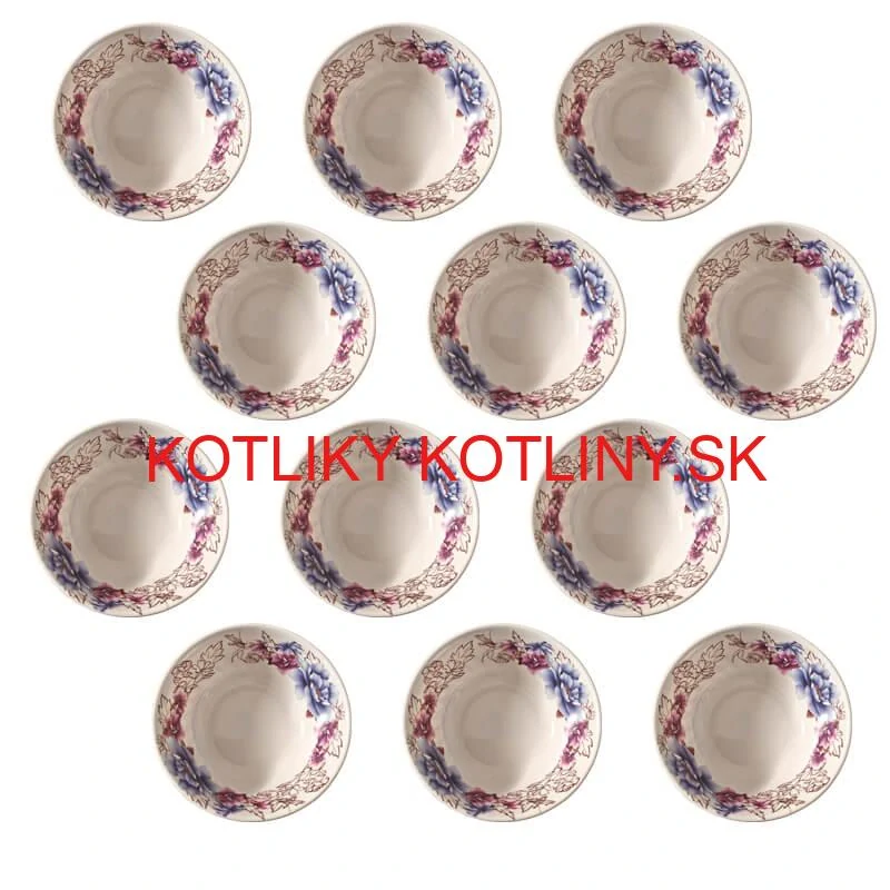 Plastová miska s kvetinovým vzorom (750 ml) – teraz v sade 12 kusov!