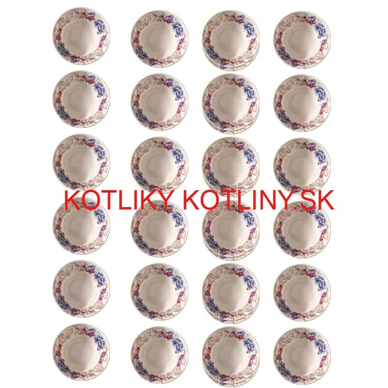 Plastová miska s kvetinovým vzorom (750 ml) – teraz v sade 24 kusov!