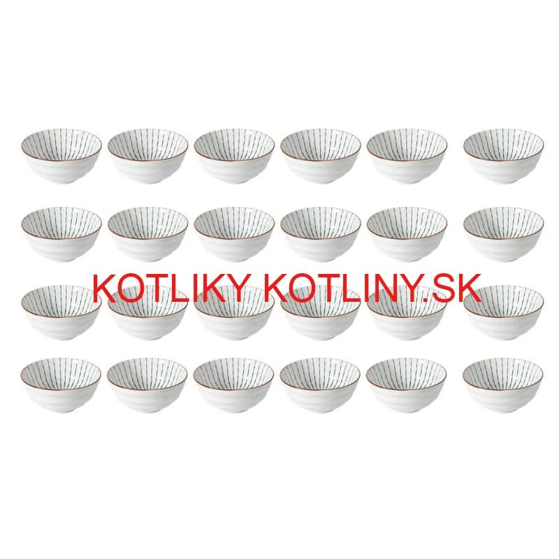 Sada 24 ks veľkých keramických misiek na guláš a polievky, 1 liter