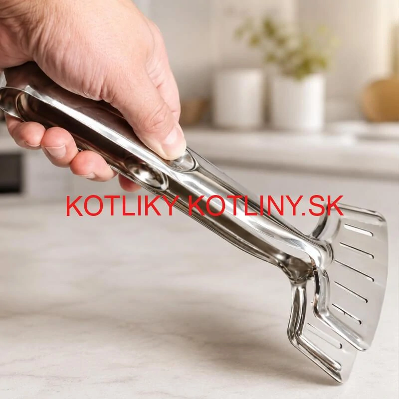 Nerezové kliešte na rybu — kuchynská naberačka 2 v 1, 28 cm